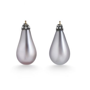 Symbolic & Chase Natural Pearl and Diamond Earrings