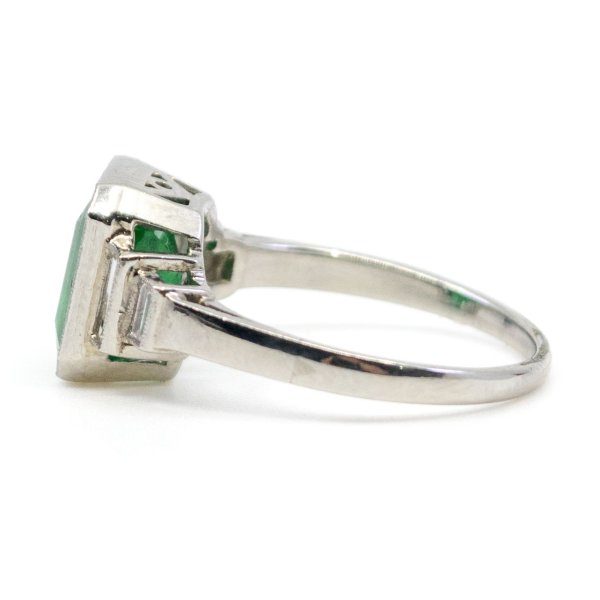 3.15ct Emerald and Diamond Ring