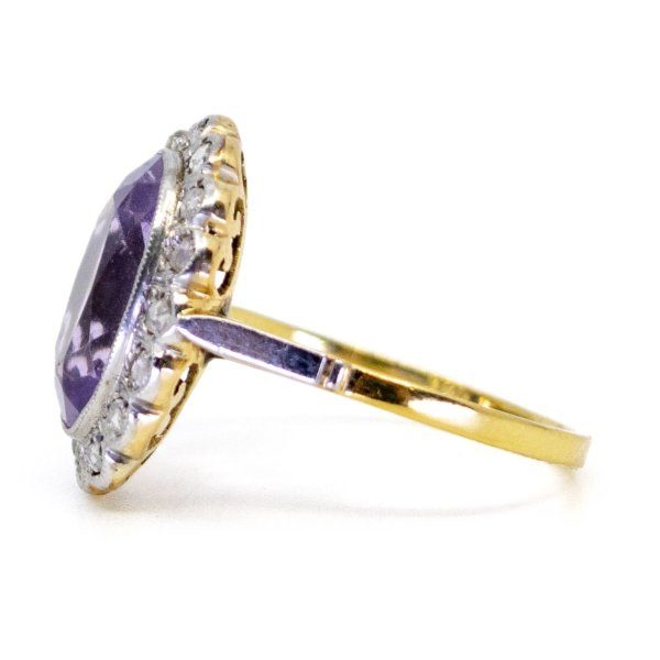 Antique Victorian Amethyst and Diamond Ring