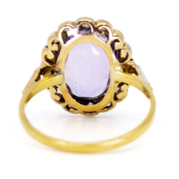 Antique Victorian Amethyst and Diamond Ring