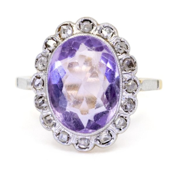 Antique Victorian Amethyst and Diamond Ring - Jewellery Discovery