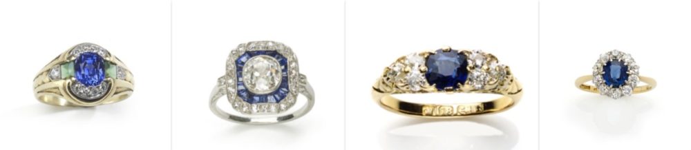 Antique sapphire rings engagement