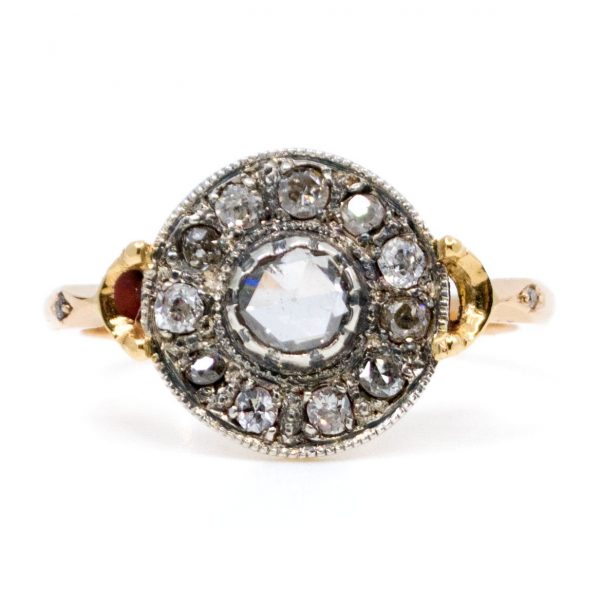 Antique Victorian 0.55ct Rose Cut Diamond Ring