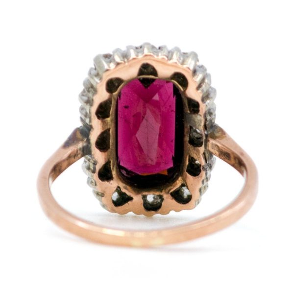 Antique Victorian 3.00ct Garnet and Diamond Ring