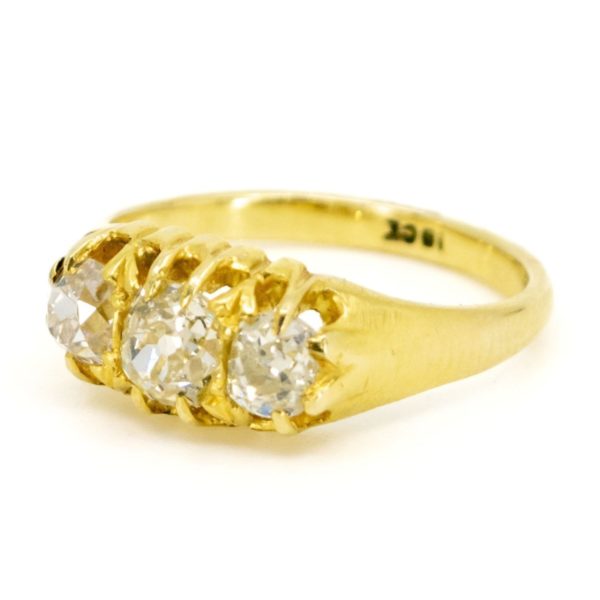 Antique Victorian Three Stone Diamond Ring