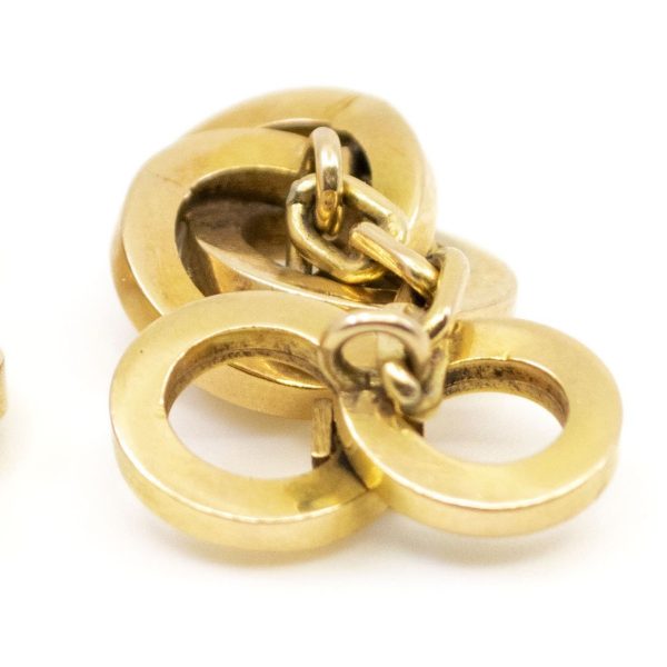 Vintage Art Deco Knot Gold Cufflinks BB5