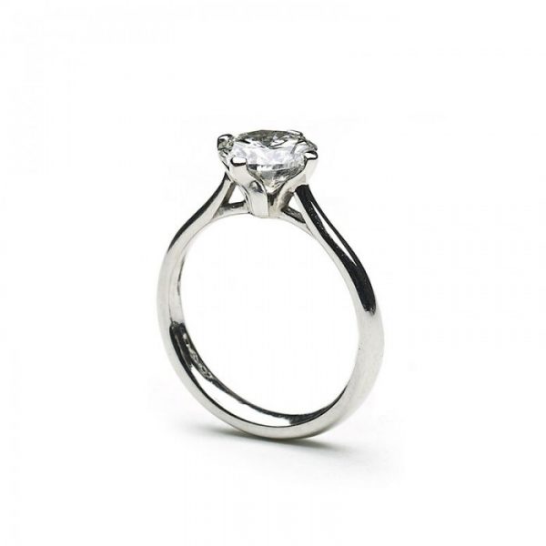 2.00ct Brilliant Cut Diamond Solitaire Ring, Platinum