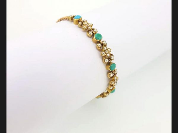 turquoise and pearl bracelet