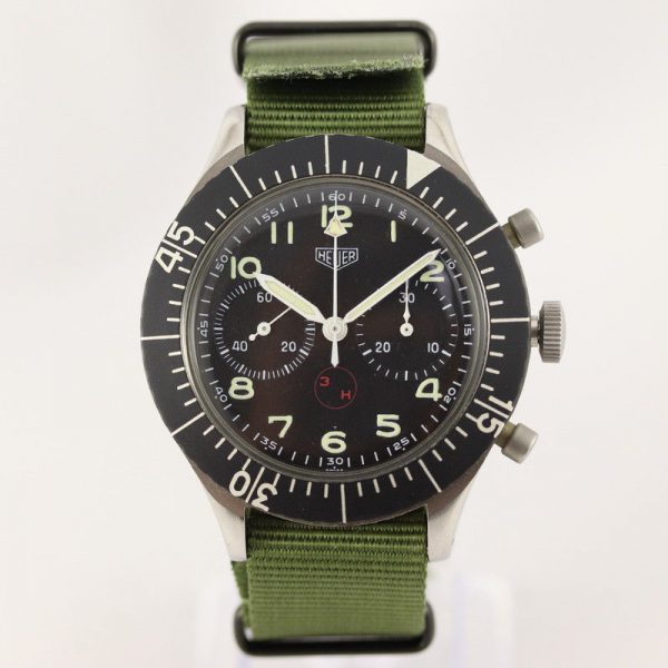 Vintage Gents Heuer Bundeswehr Chronograph Wristwatch