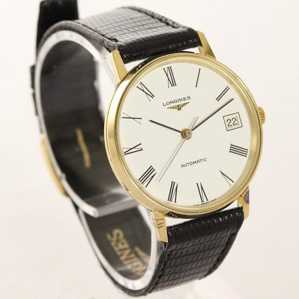 Vintage Longines Automatic Date Gold Plated Wristwatch