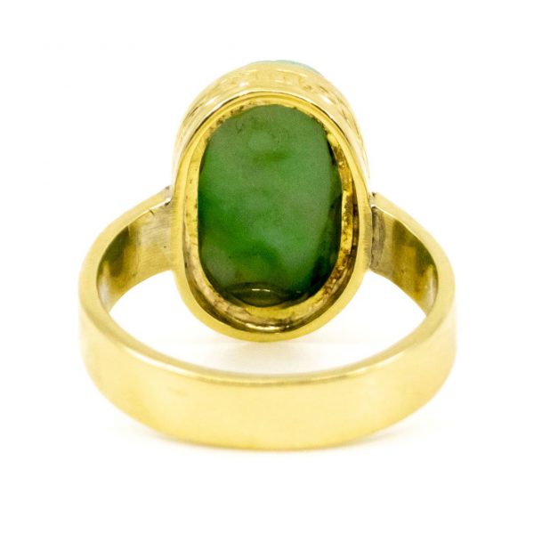 Late Victorian Jade and Gold Ring