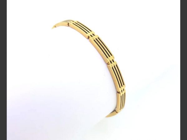 18ct yellow gold gate bracelet, 17g