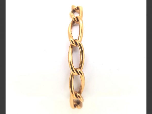 Classic link bracelet which can also be used as the vintage twist on a modern charm bracelet, 9ct yellow gold, 25.5g