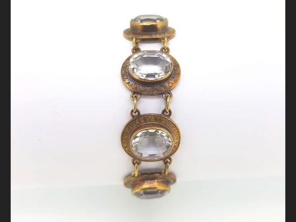 Victorian Quartz Crystal Bracelet. Gold not hallmarked, tests as high carat gold. A statement piece