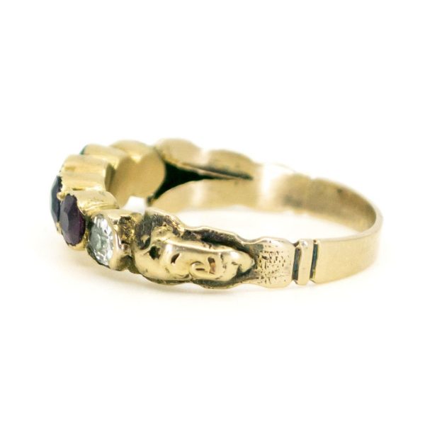 Antique Acrostic 'Regard' Gemstone Ring
