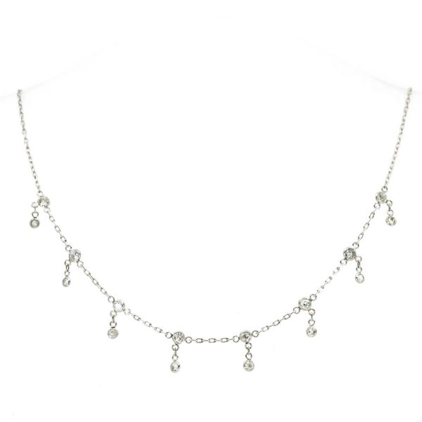 Vintage Diamond and Platinum Chain Necklace