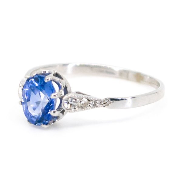 Vintage Edwardian Style Sapphire and Diamond Ring