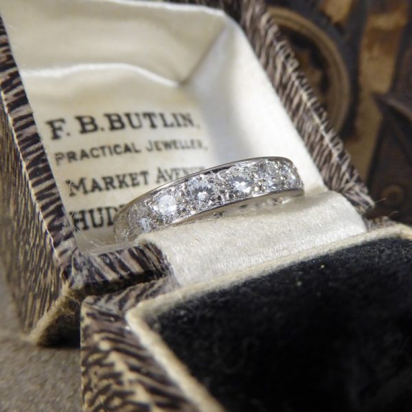 Antique Art Deco 2.40ct Diamond Eternity Ring, Platinum