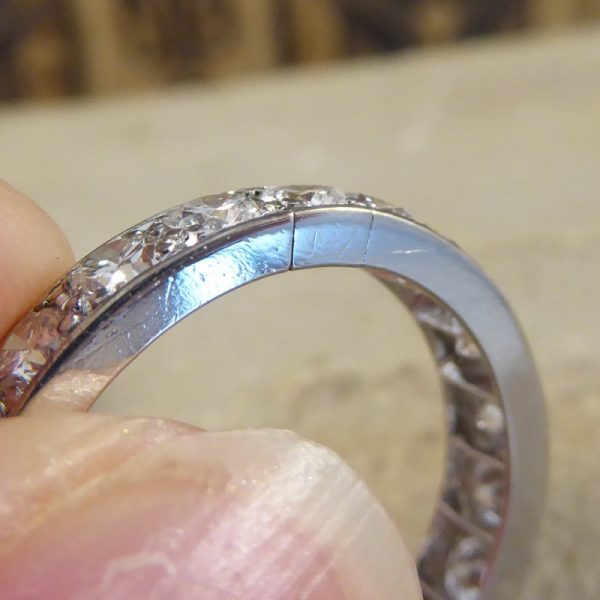 Antique Art Deco 2.40ct Diamond Eternity Ring, Platinum