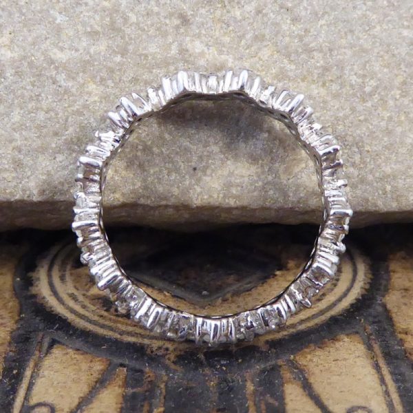 Zig Zag Design Diamond Eternity Ring, 18ct White Gold
