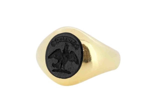 Victorian Onyx Seal Ring, 18ct Yellow Gold, England, Circa 1880's
