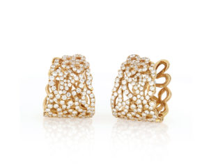 18ct Yellow Gold Diamond Set Earrings, 4.40ct