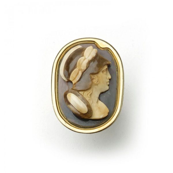 Antique Victorian Carved Hardstone Cameo Ring