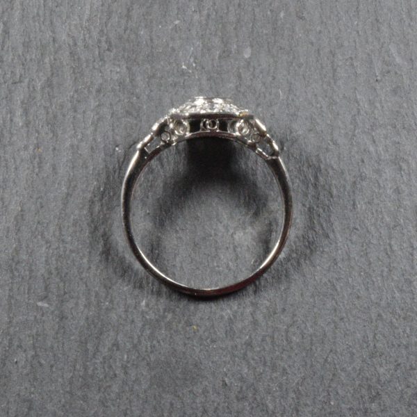Vintage Art Deco Style Diamond Panel Ring in Platinum