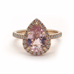 Morganite and Diamond Dress Ring in 18ct Rose Gold