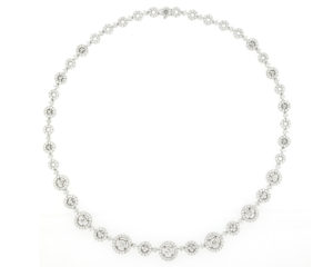 Fine 8.94ct Diamond Set Necklace, 18ct White Gold