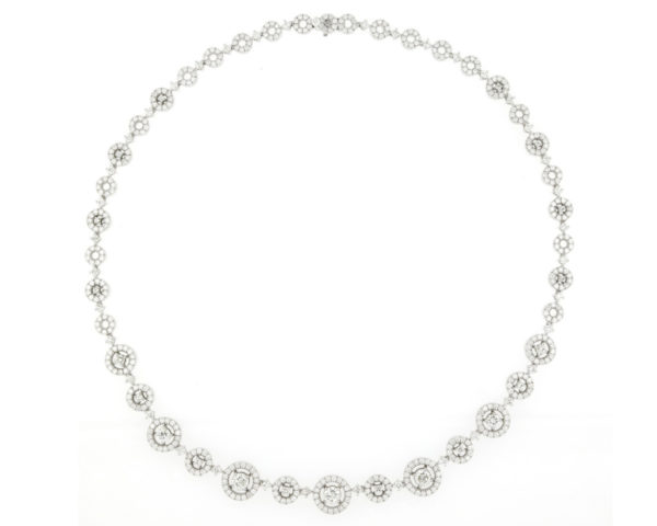 Fine 8.94ct Diamond Set Necklace, 18ct White Gold