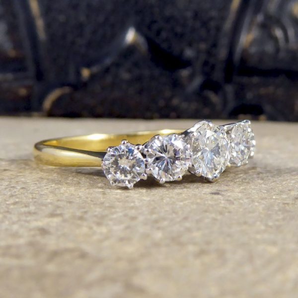 Vintage 2.15ct Five Stone Diamond Ring in 18ct Gold