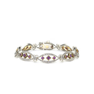 Antique Early 20th Century Burma Ruby and Diamond Platinum Bracelet. French Edwardian rare