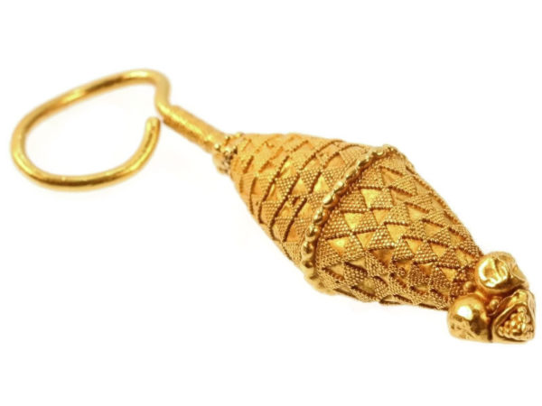 Ancient Yellow Gold Granulated Earring