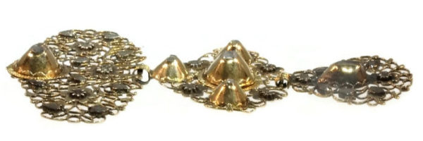 Antique 18th Century Belgian Gold Diamond La Jeannette Pendant