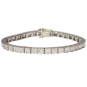 Vintage Platinum Diamond Tennis Bracelet