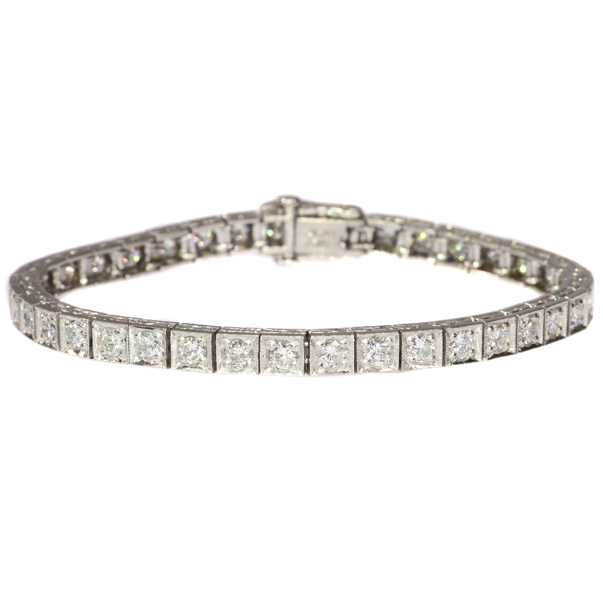 Vintage Platinum Diamond Tennis Bracelet - Jewellery Discovery