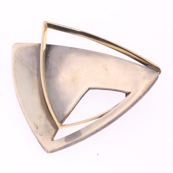 Vintage Chris Steenbergen Silver and Gold Brooch