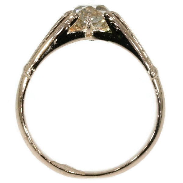 Antique Victorian Old European Cut Diamond Solitaire Ring, 18ct Gold