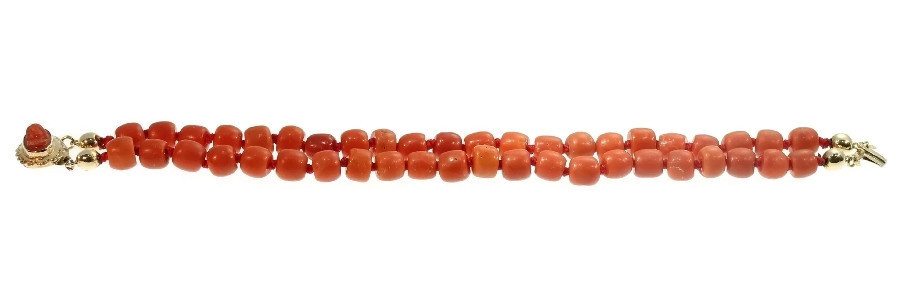 victorian coral beads