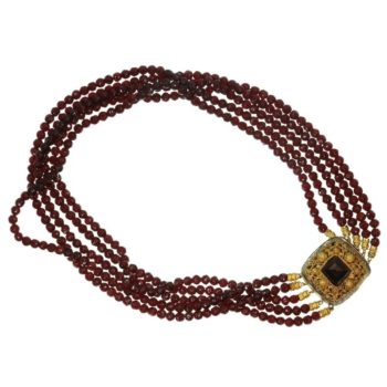 garnet filigree nederlandse granaat ketting gouden tomorrowcirca