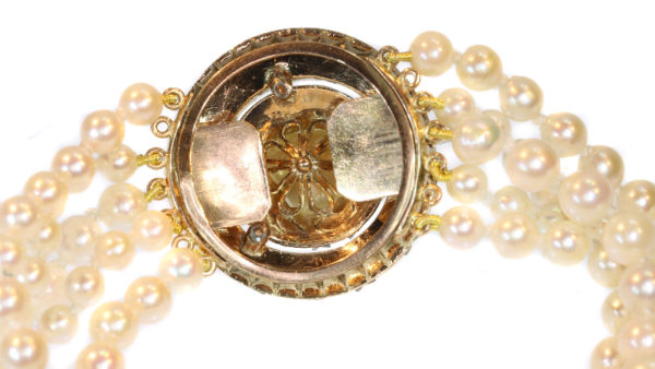 Antique Victorian Five String Pearl Bracelet