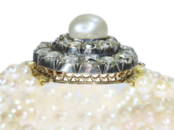 Antique Victorian Five String Pearl Bracelet