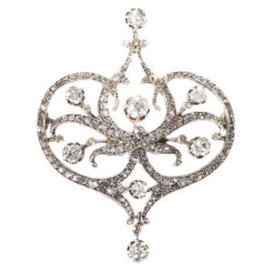 Antique Belle Epoque Diamond Brooch, 18ct Gold