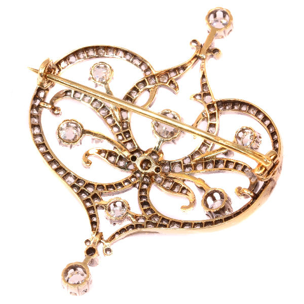 Antique Belle Epoque Diamond Brooch, 18ct Gold