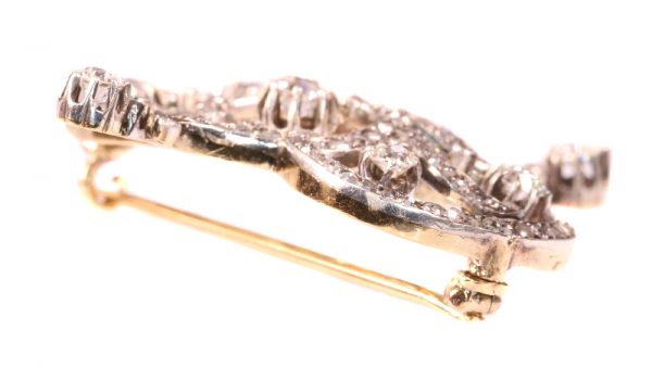 Antique Belle Epoque Diamond Brooch, 18ct Gold