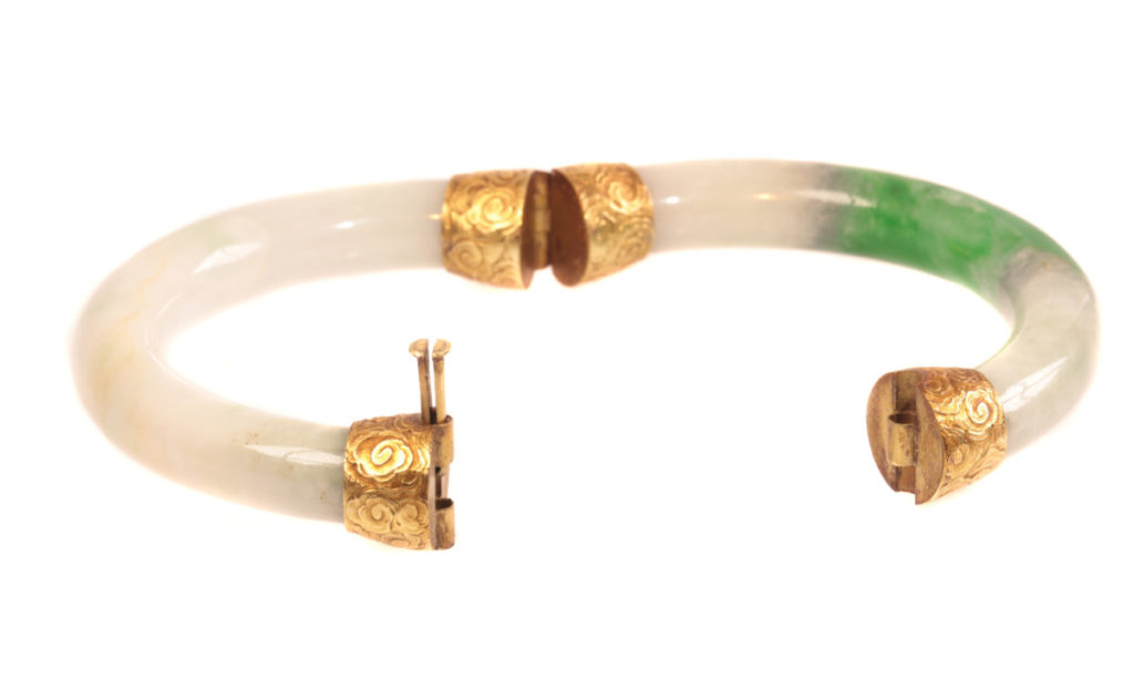 Antique Victorian Certified Jade Bangle - Jewellery Discovery