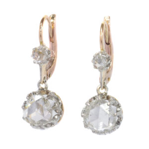 Antique Art Deco Rose Cut Diamond Earrings