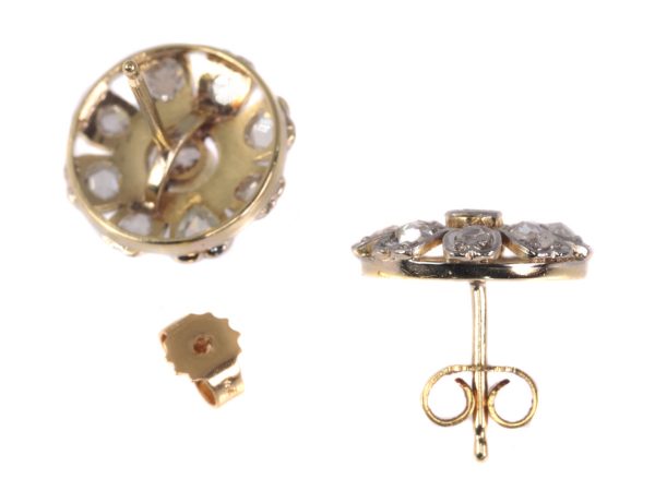 Antique Art Deco Rose Cut Diamond Earrings