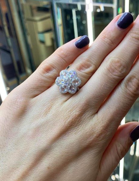 Diamond Flower Cluster Ring | Custom Engagement Rings